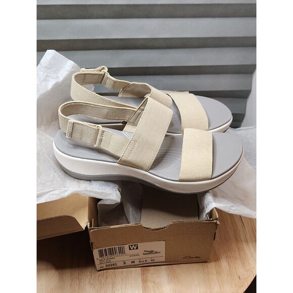 Clarks Cloudsteppers Arla Jacory Sandals Women's size 9 Soft Gold - Picture 5 of 10